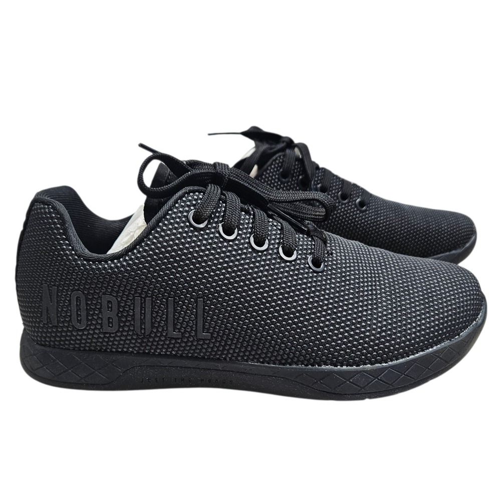 NOBULL SF Trainer Women 7.5 Men 6 Black SuperFabric Cross Training Shoes Unisex‎